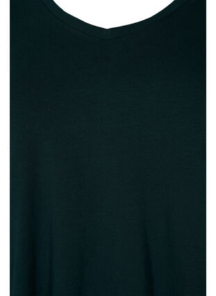Einfarbiges basic T-Shirt aus Baumwolle, Scarab, Packshot image number 2
