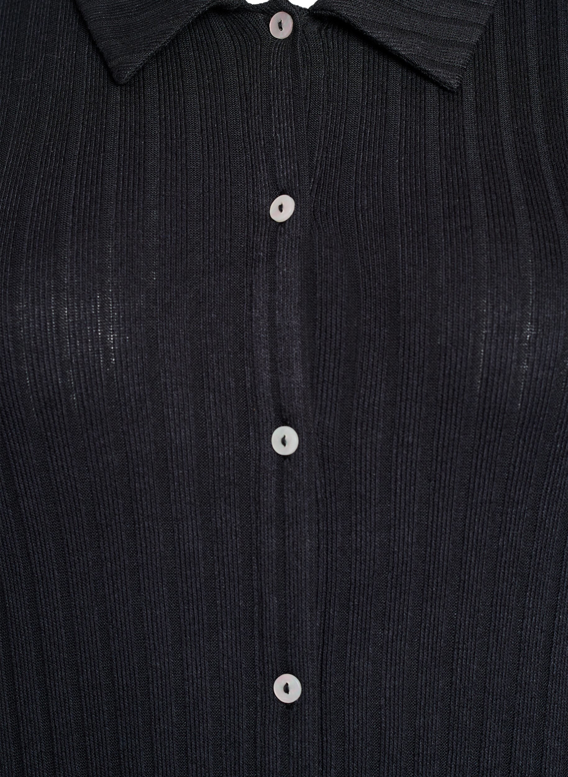 Zizzi Jerseykleid mit kurzen &Auml;rmeln in Kniel&auml;nge, Schwarz, Packshot image number 2