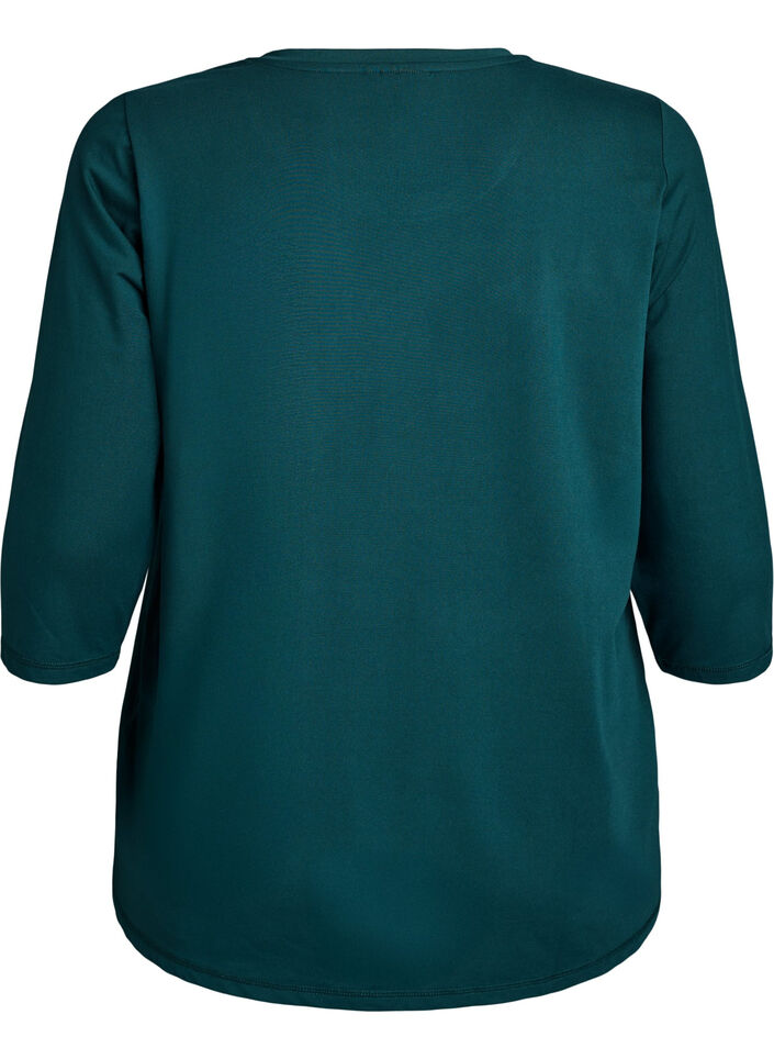 Trainingsshirt mit 3/4-&Auml;rmeln, Gr&uuml;n, Packshot image number 1