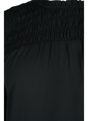 Langärmelige Bluse mit Smock, Black, Packshot image number 3
