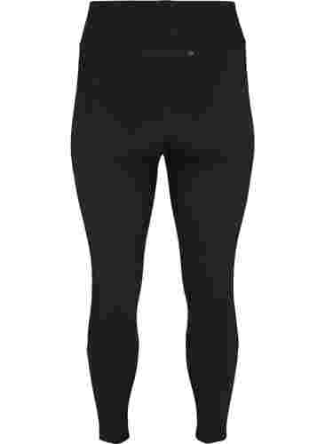 Cropped Trainings-Leggings mit Handytasche, Black, Packshot image number 1