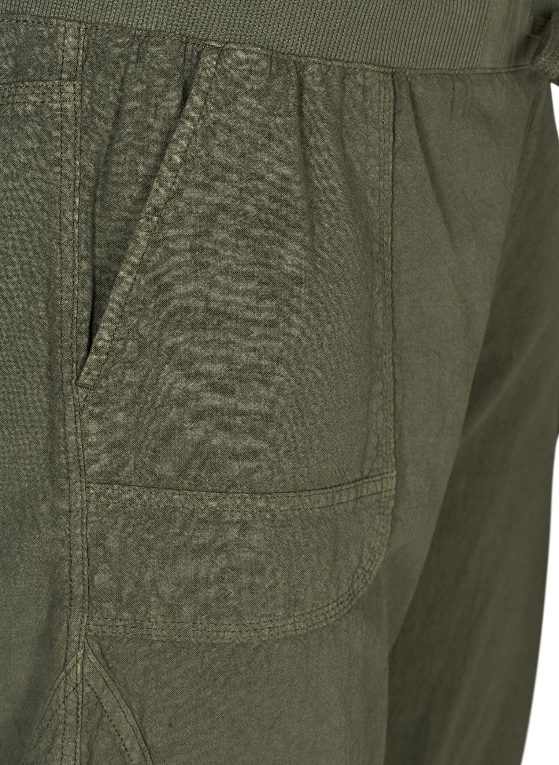ZizziCapri-Hose aus Baumwolle, Gr&uuml;n, Packshot image number 2