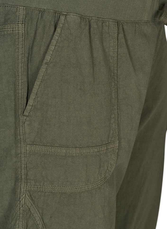 Capri-Hose aus Baumwolle, Gr&uuml;n, Packshot image number 2