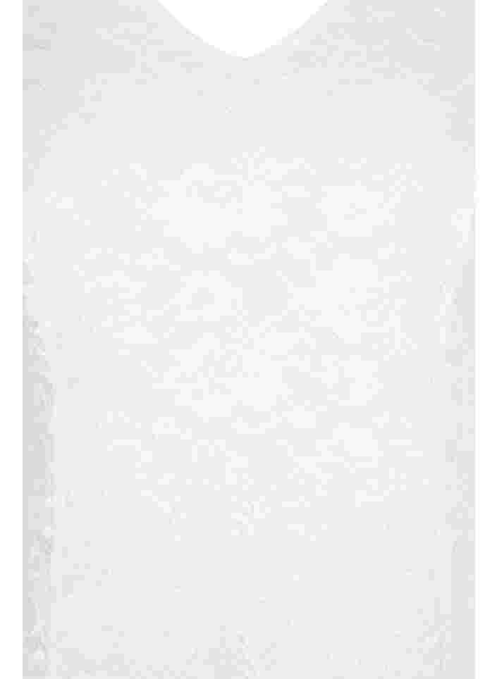 Spitzenkleid mit 3/4-Ärmeln, White, Packshot image number 2