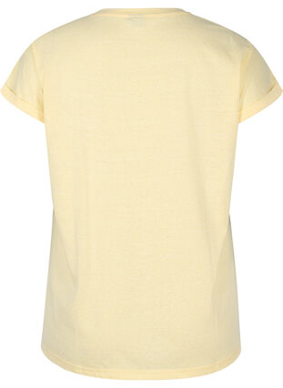 Meliertes T-Shirt aus Baumwolle, Pale Banana Melange, Packshot image number 1