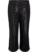 Hoch taillierte Paillettenhose mit weiten Beinen, Schwarz, Packshot image number 1