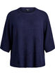 Ripppullover mit 3/4-&Auml;rmeln, Blau, Packshot image number 0