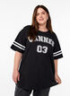 Sportliches Oversize-College-T-Shirt, Schwarz, Model image number 0