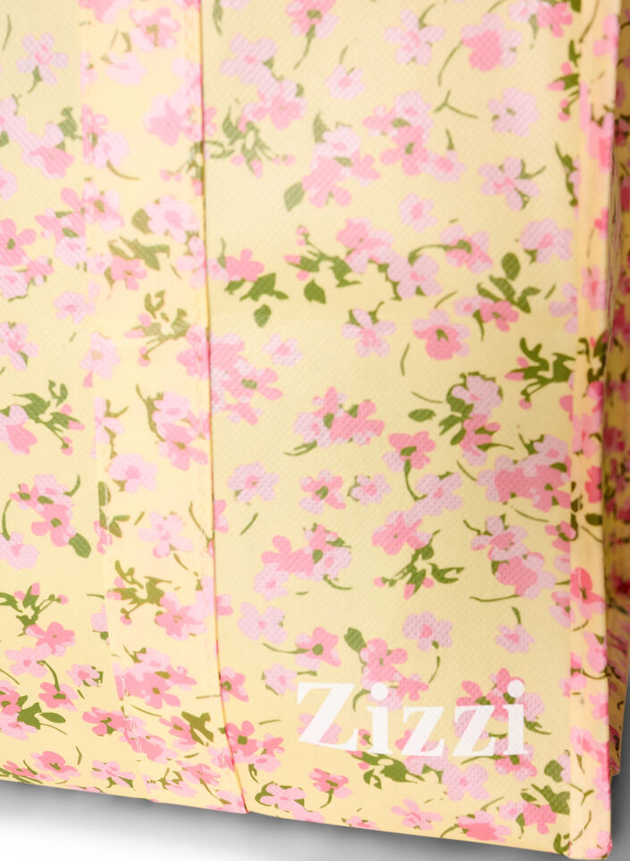 Einkaufstasche mit Rei&szlig;verschluss, Gelb, Packshot image number 2