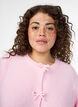 Kurzärmelige Strickjacke mit Schleifen, Pink, Model image number 3