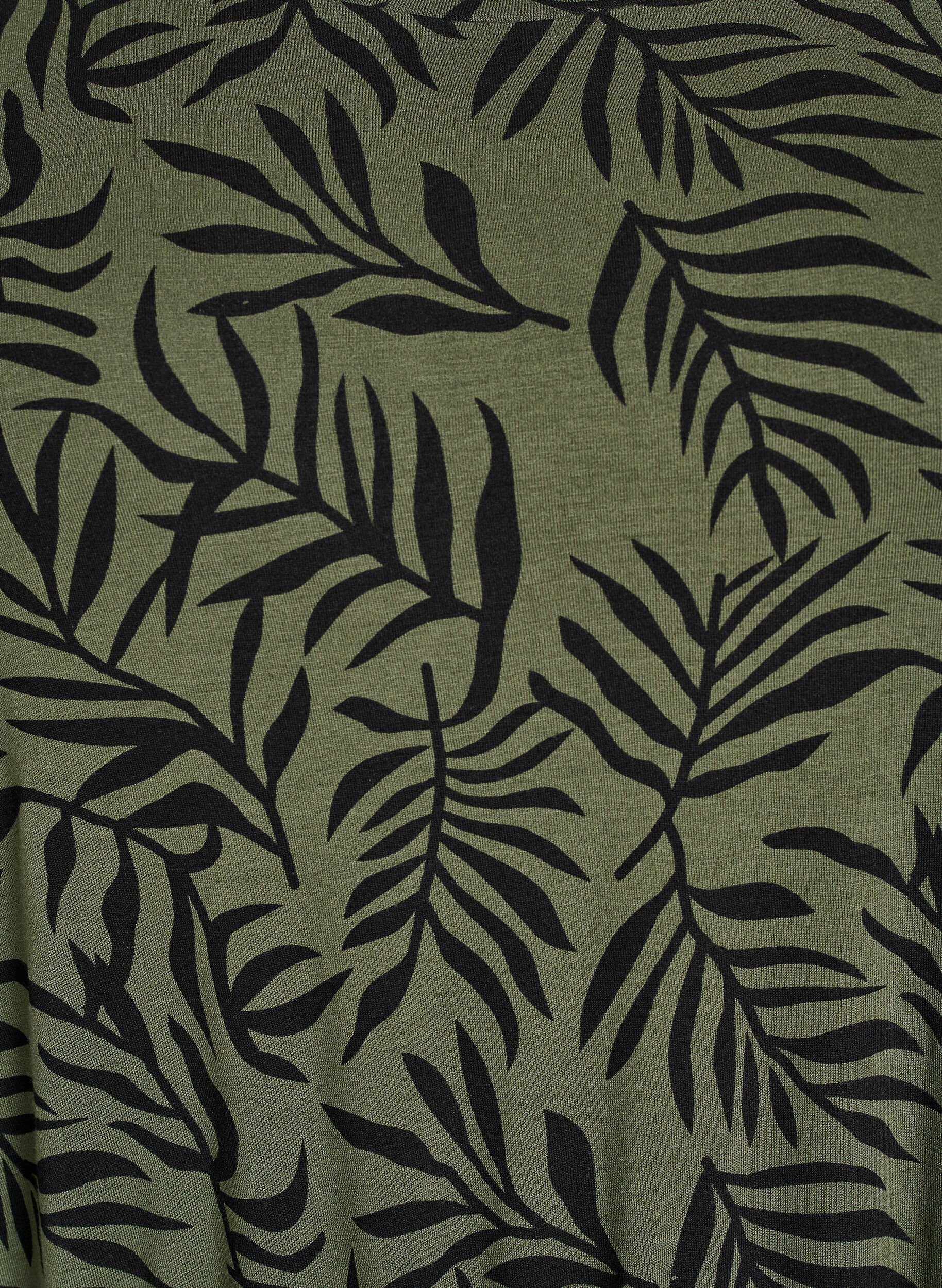 Zizzi Mittellanges Jerseykleid mit Bindeg&uuml;rtel an der Taille, Gr&uuml;n, Packshot image number 2