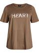 T-Shirt mit Print, Braun, Packshot image number 0