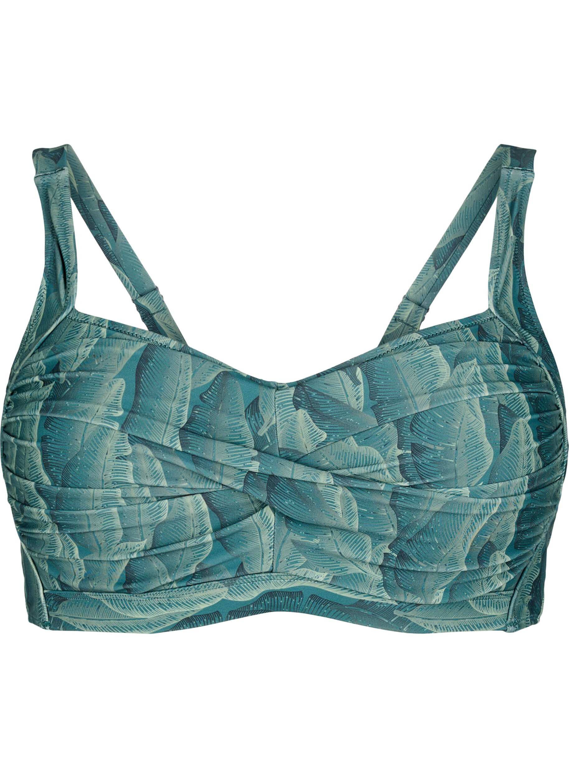 Wattierter Bikini-Oberteil mit Print