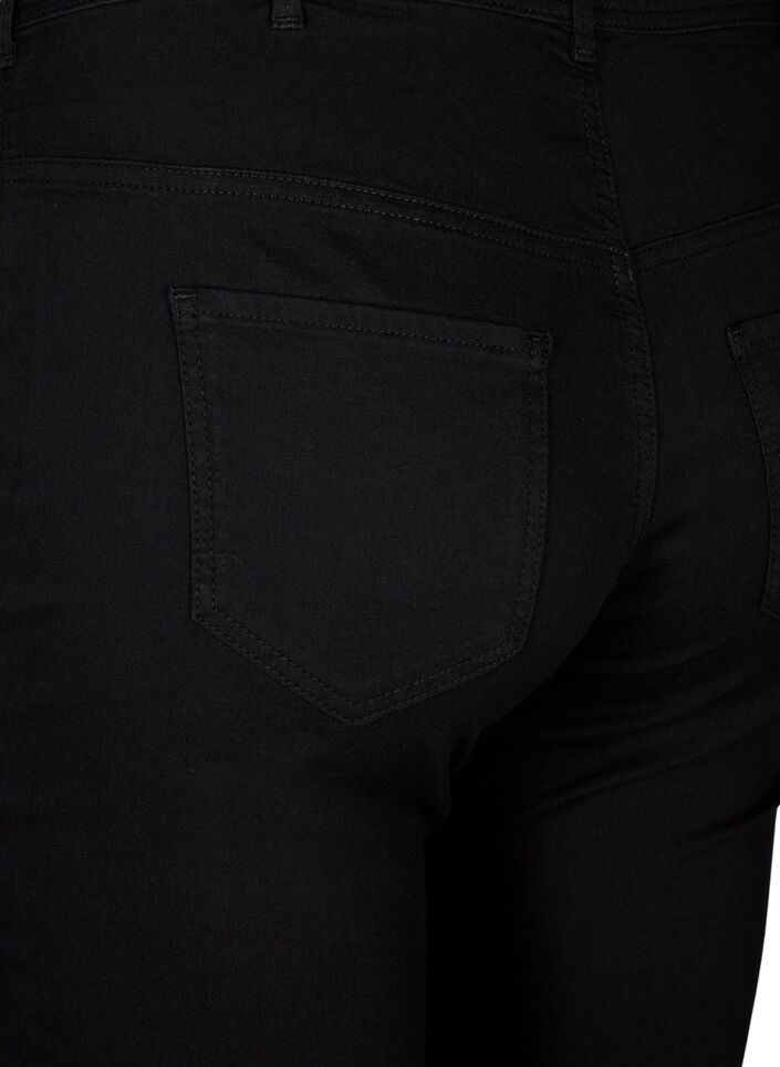 Super Slim Amy Jeans mit hoher Taille, Schwarz, Packshot image number 3