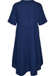 Midikleid in A-Linie aus Baumwoll-Musselin, Blau, Packshot image number 1