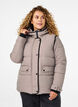 Kurze Steppjacke mit Kontrastdetails, Beige, Model image number 0