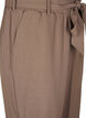 Hoch taillierte Hose mit Rüschen und Bindegürtel, Walnut Melange, Packshot image number 2