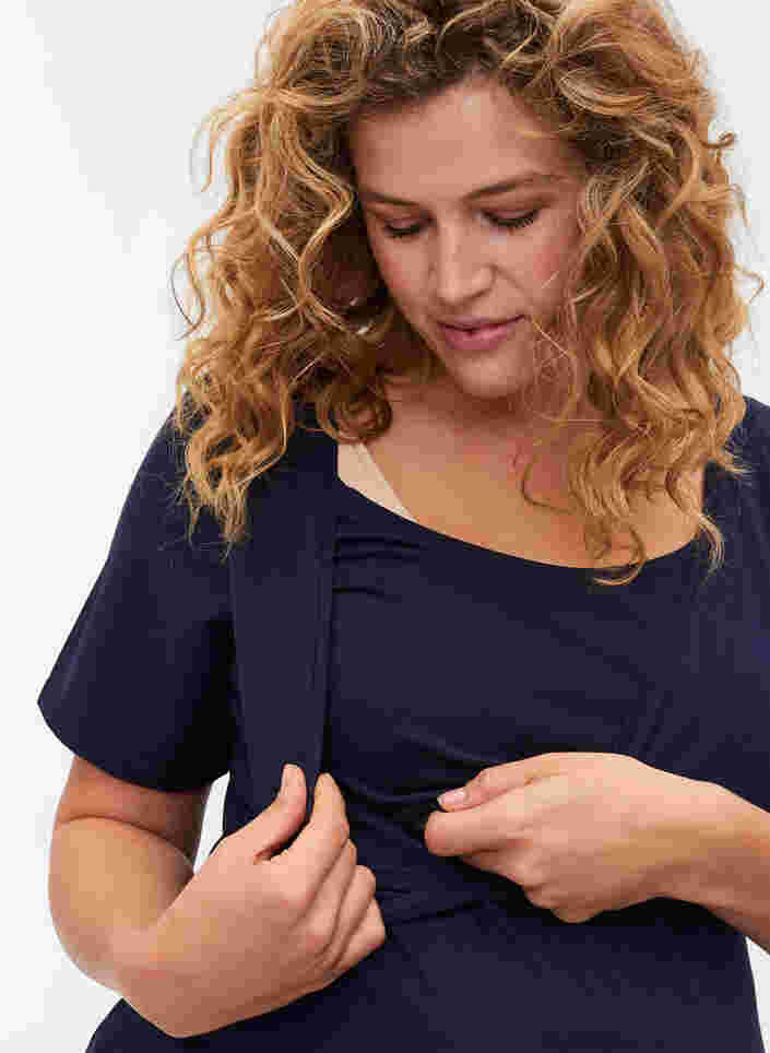 Kurzarm Schwangerschafts-T-Shirt aus Baumwolle, Night Sky, Model image number 2