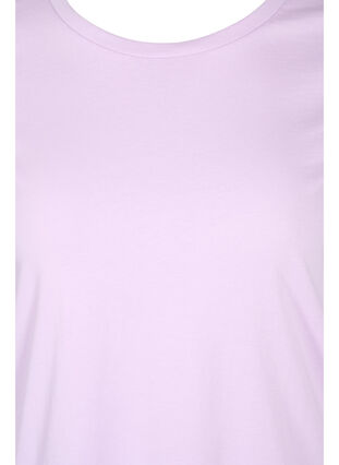 Basic-T-Shirt aus Baumwolle, Orchid Bloom, Packshot image number 2