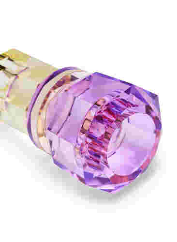 Kerzenständer aus Kristallglas, Butter/Violet, Packshot image number 2