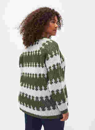 Strickpullover mit Muster , Forest Night Comb, Model