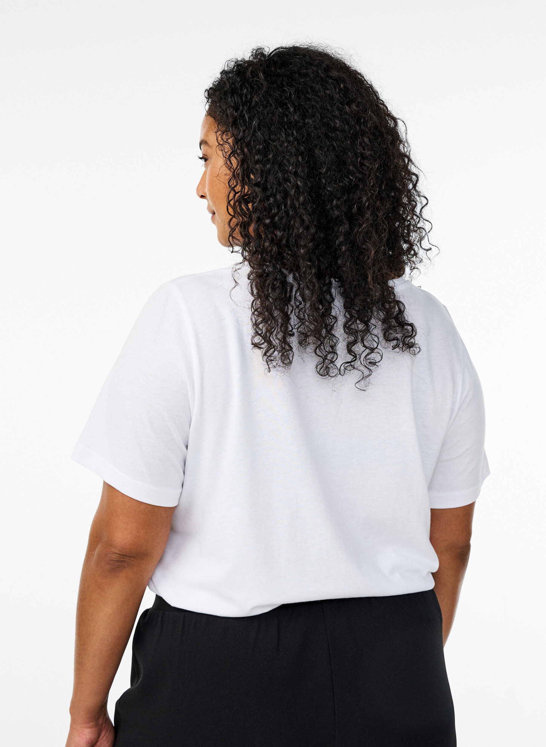 Zizzi FLASH - 2er-Pack T-Shirts mit Rundhalsausschnitt, Black/White, Model image number 1