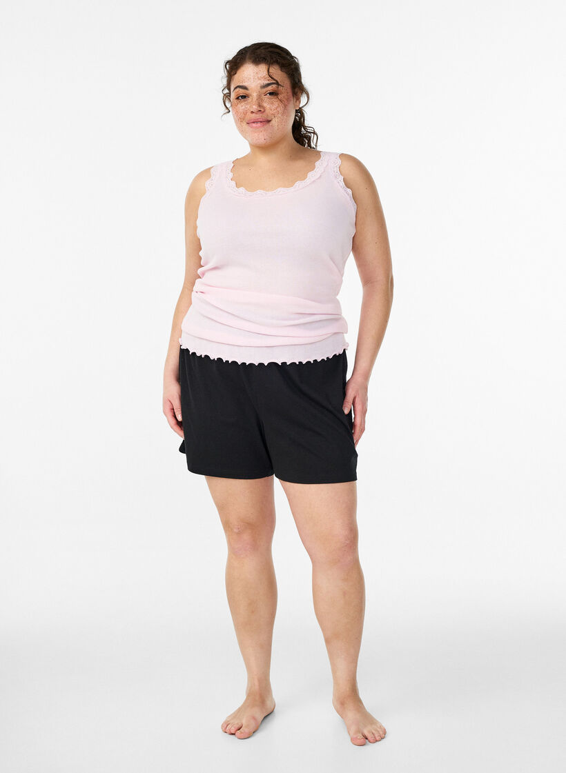 Top mit Spitzen, Rot, Model image number 1