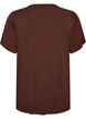 T-Shirt aus Viskose mit Strasssteinen, Braun, Packshot image number 1