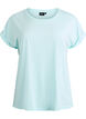 Kurz&auml;rmeliges T-Shirt aus Baumwollmischgewebe, T&uuml;rkis, Packshot image number 0