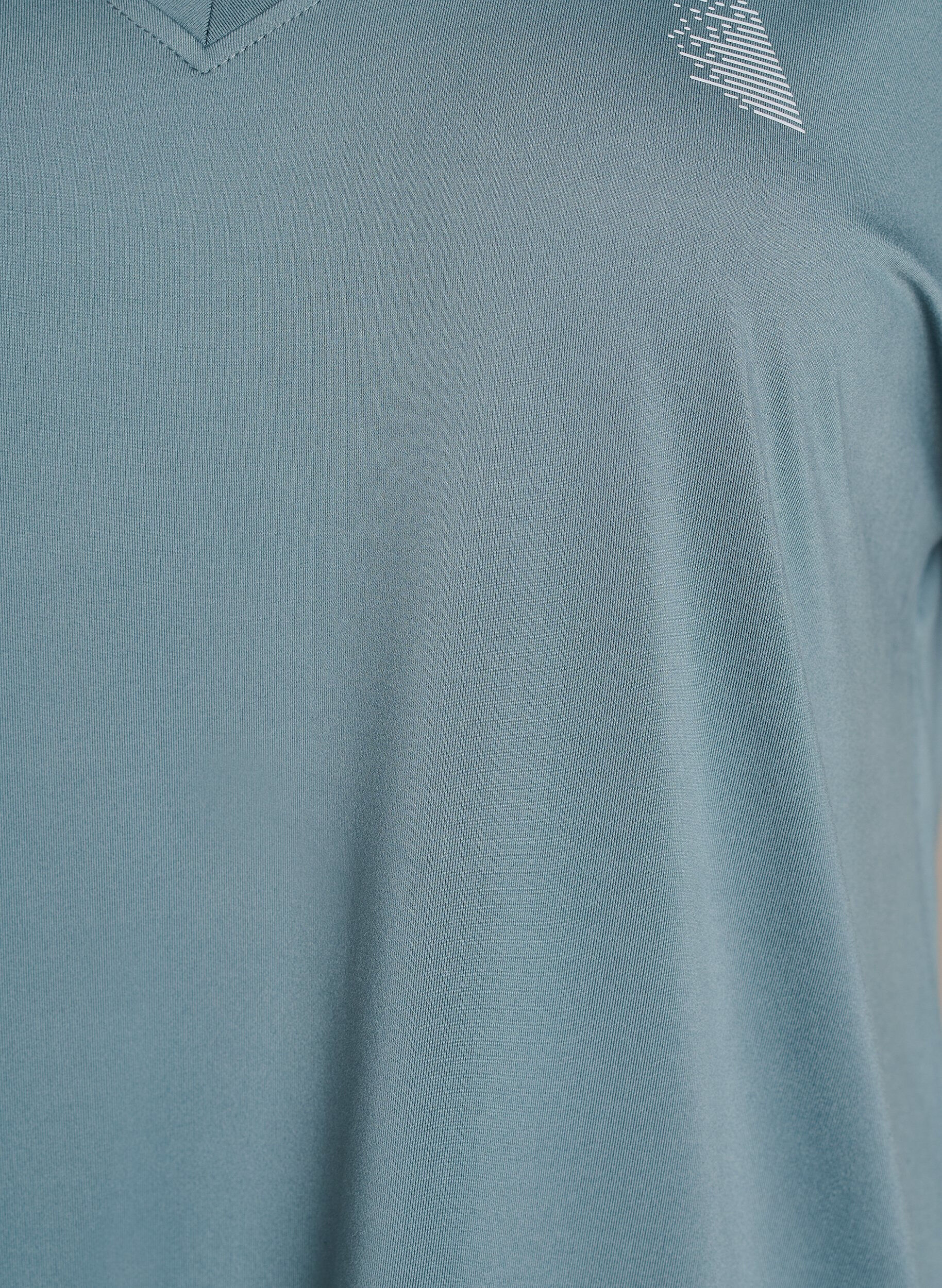 Zizzi Lockeres Trainings-T-Shirt mit V-Ausschnitt, Grau, Packshot image number 2