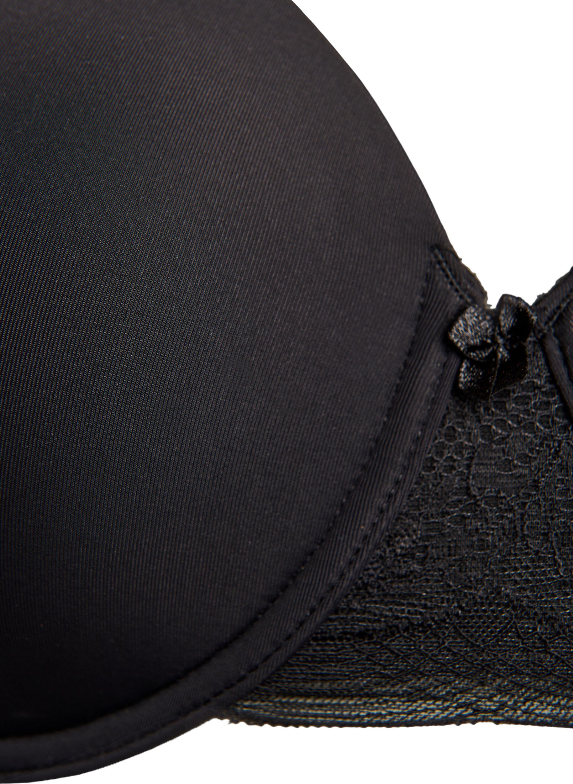 Zizzi Vorgeformter T-Shirt-BH mit glatten Cups, Schwarz, Packshot image number 2