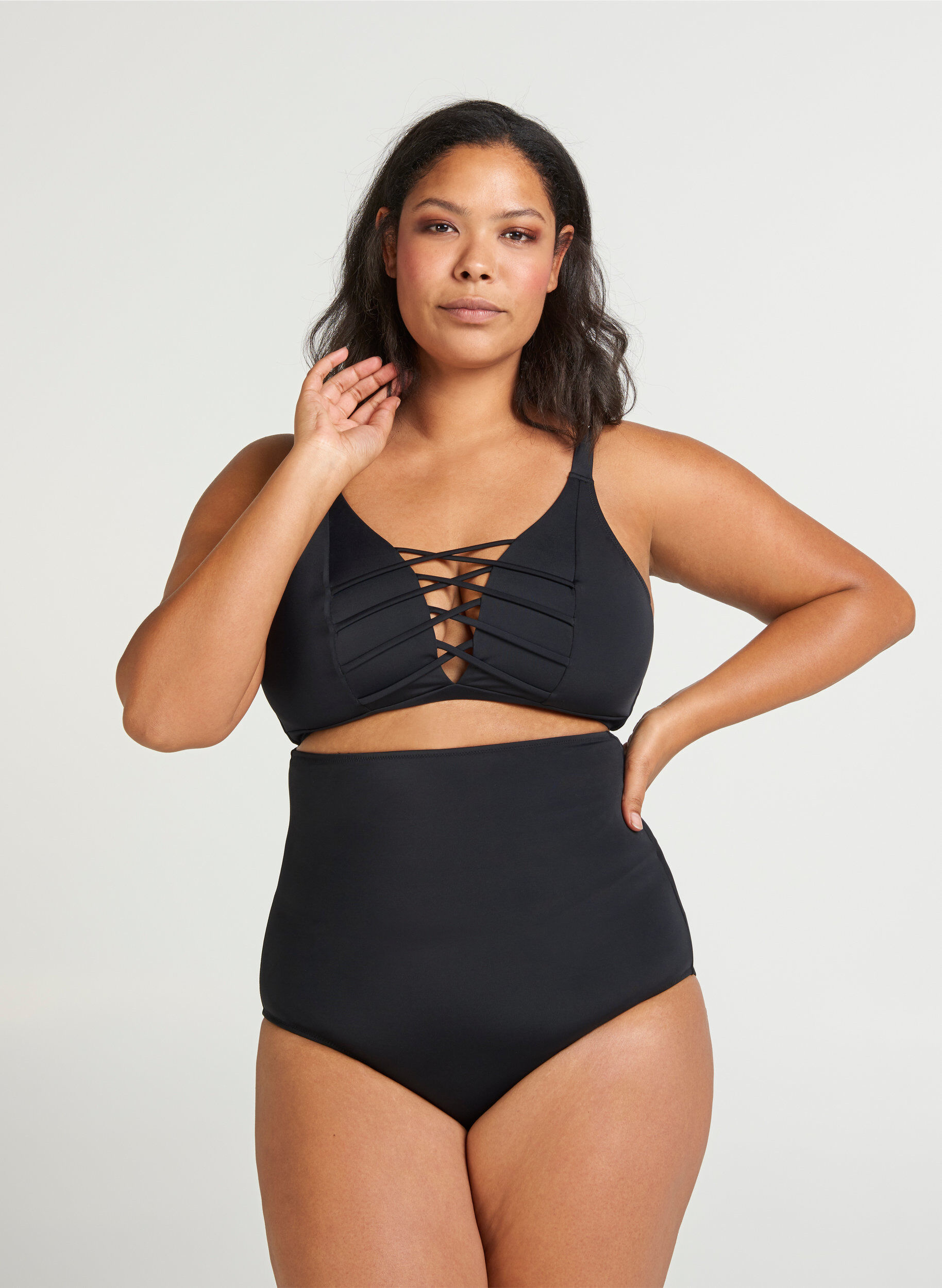 Zizzi Bikini Hose, Black, Model image number 2