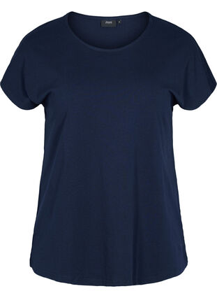 T-Shirt aus Baumwolle mit kurzen Ärmeln, Night Sky Solid, Packshot image number 0