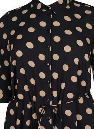 FLASH – Hemdkleid mit Aufdruck, Black Brown Dot, Packshot image number 2