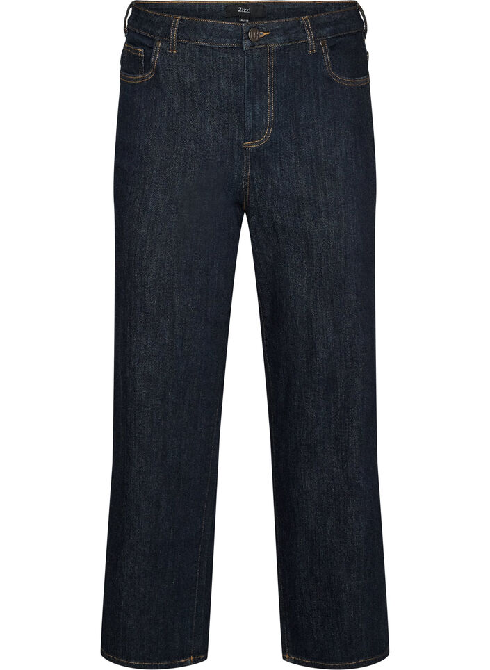 Straight Fit Kiana Jeans mit hoher Taille, Blau, Packshot image number 0