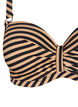 Bikinioberteil mit B&uuml;gel und Muster, Braun, Packshot image number 2