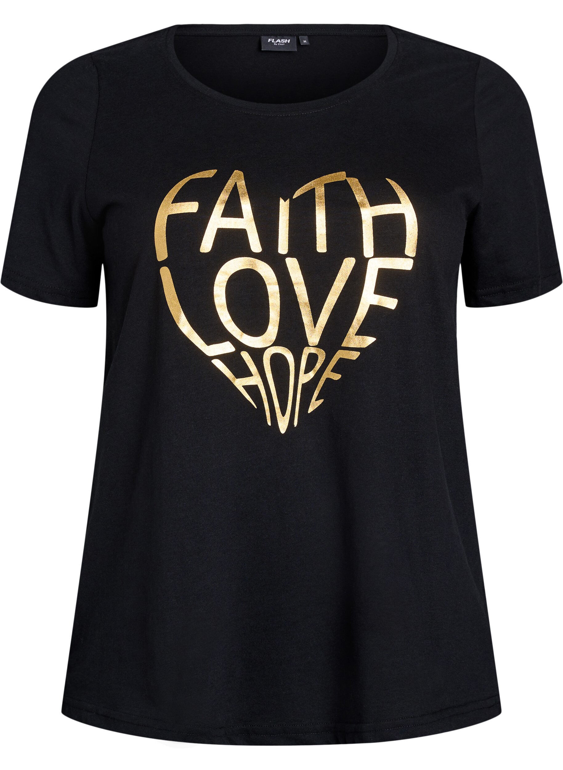 Zizzi FLASH - T-Shirt mit Print, Schwarz, Packshot image number 0