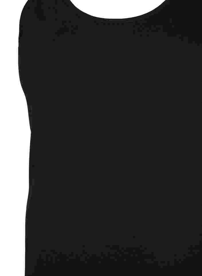 Einfarbiges basic Top aus Baumwolle, Black, Packshot image number 2