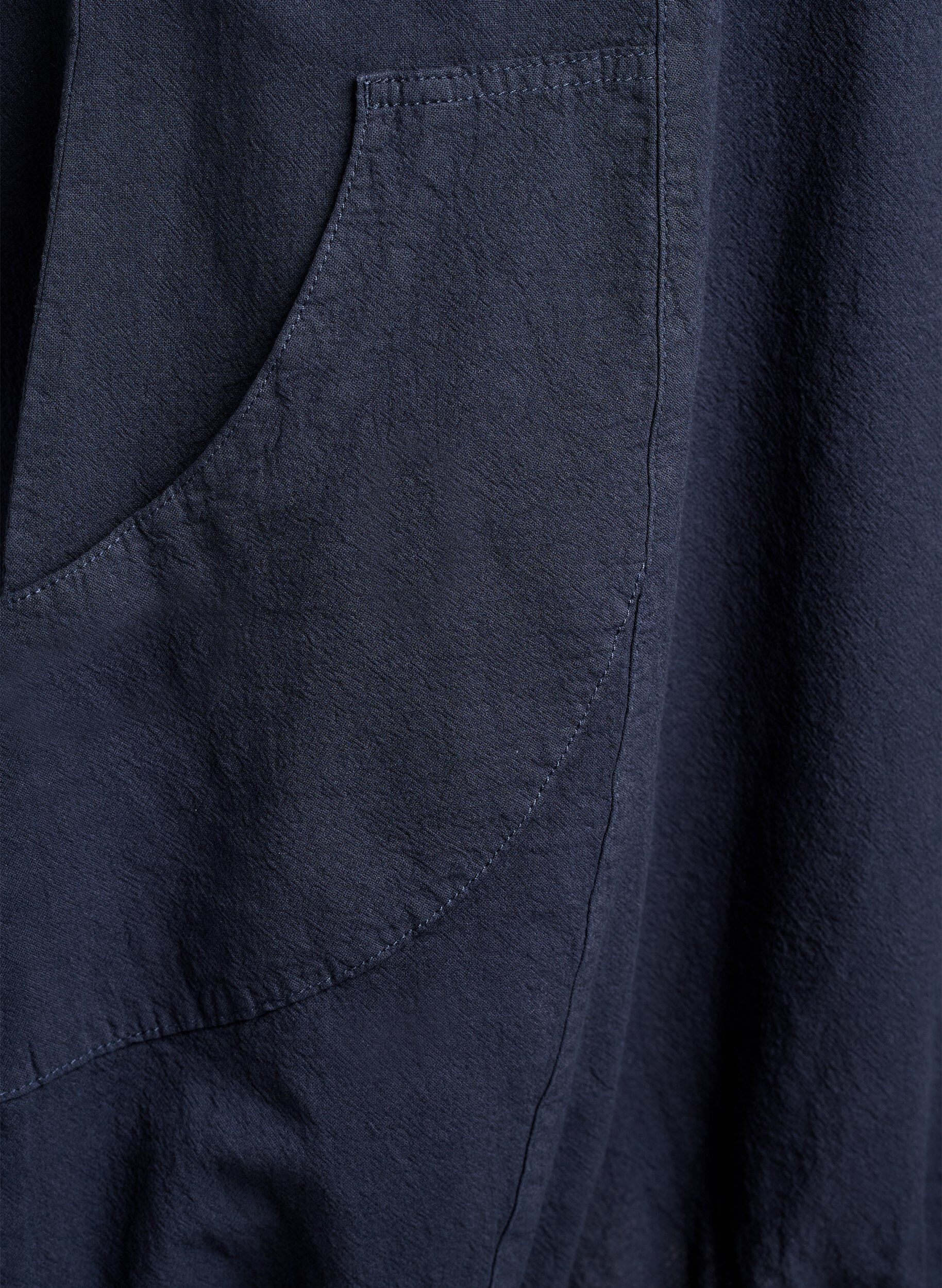 ZizziKurzarm Kleid aus Baumwolle, Blau, Packshot image number 3