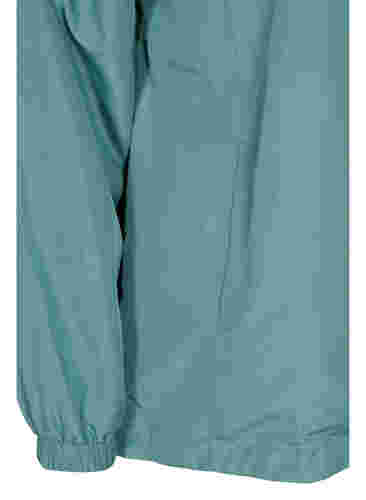 Kurze Jacke mit Kapuze und verstellbarem Saum, Sagebrush Green, Packshot image number 3