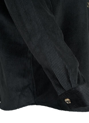 Langärmliges Shirt aus Samt mit Brusttaschen, Black, Packshot image number 3
