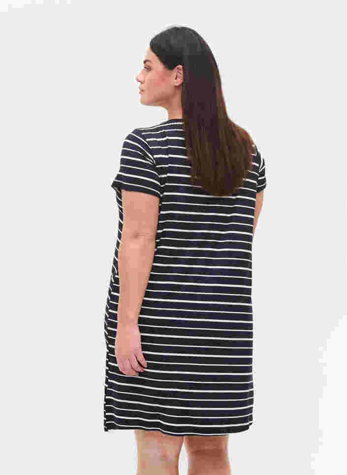 Kleid mit kurzen Ärmeln, Night Sky Stripe, Model image number 1