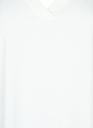 A-förmige Tunika mit 3/4-Ärmeln, Bright White, Packshot image number 2