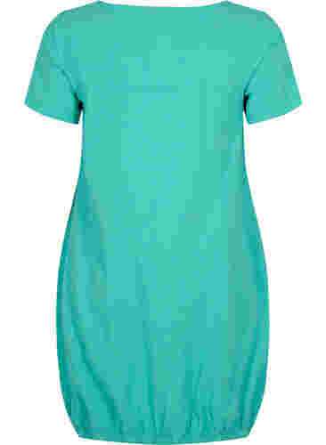 Kurzarm Kleid aus Baumwolle, Aqua Green, Packshot image number 1