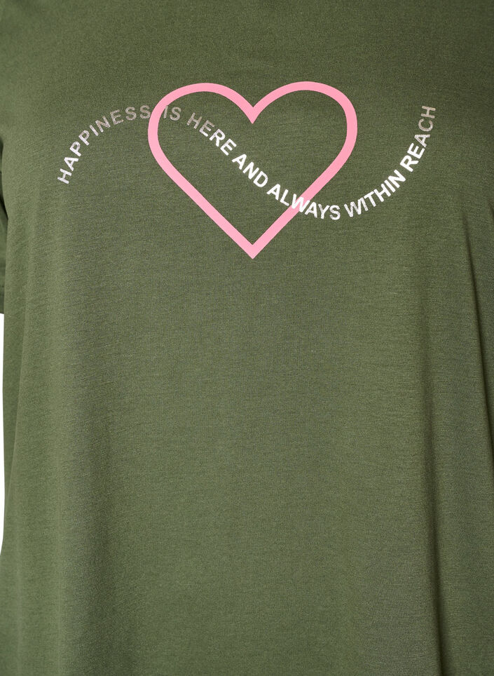 T-Shirt mit Print, Gr&uuml;n, Packshot image number 2