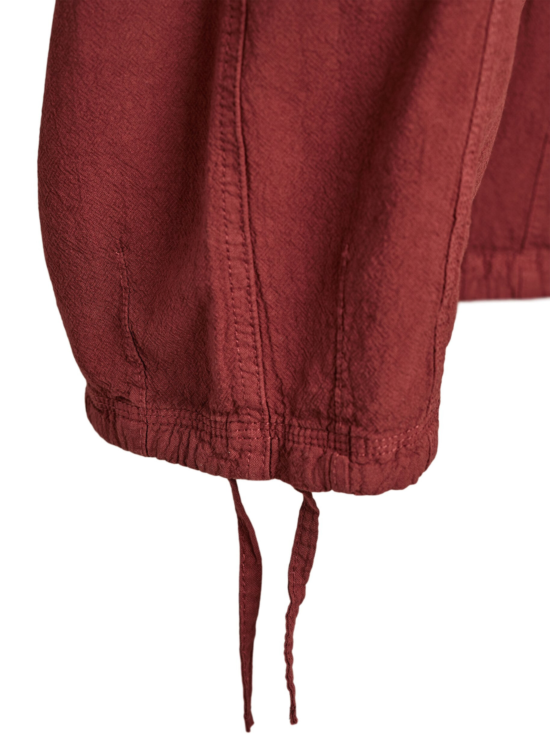 ZizziCapri-Hose aus Baumwolle, Rot, Packshot image number 3