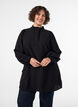 Tunika aus Viskose mit R&uuml;schen und Kn&ouml;pfen, Schwarz, Model image number 0