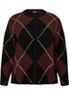 Strickjacke mit Argyle-Muster, Schwarz, Packshot image number 0
