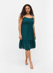 Viskose Strandkleid mit Smock und Lochstickerei, Deep Teal, Model image number 2