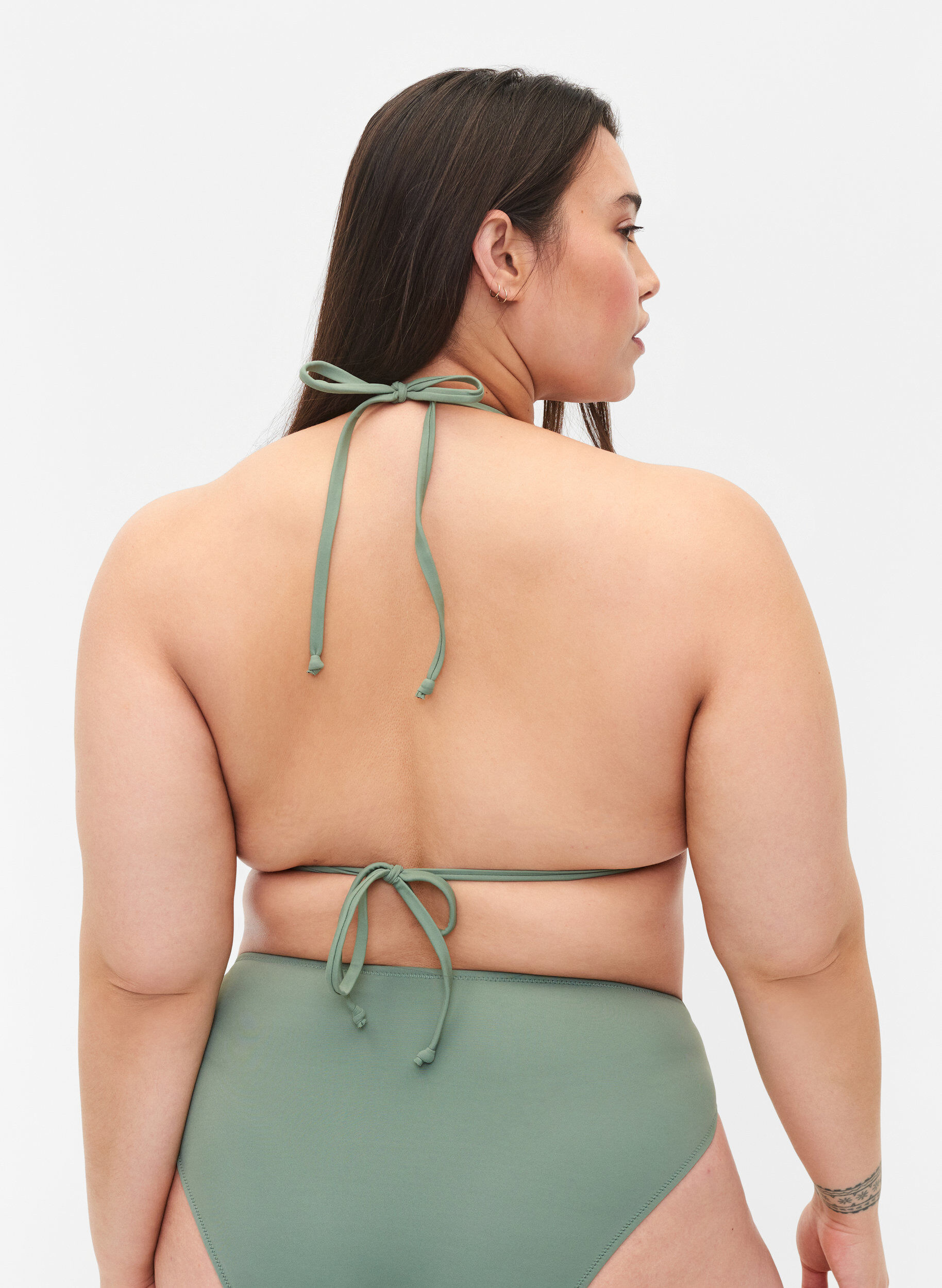 Zizzi Triangel-Bikinioberteil, Gr&uuml;n, Model image number 1